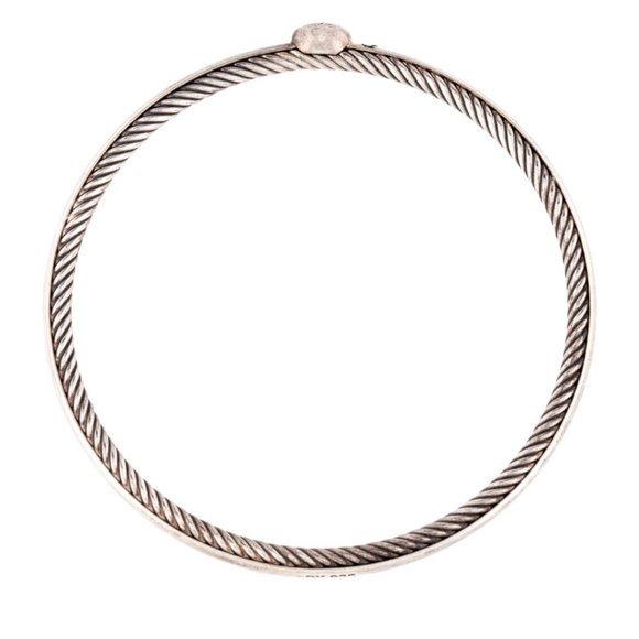 DAVID YURMAN DIAMOND STERLING SILVER 925 CONFETTI BANGLE BRACELET - Picture 4 of 6